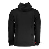 Elegant Long-Sleeved Hooded Sweatshirt in Black