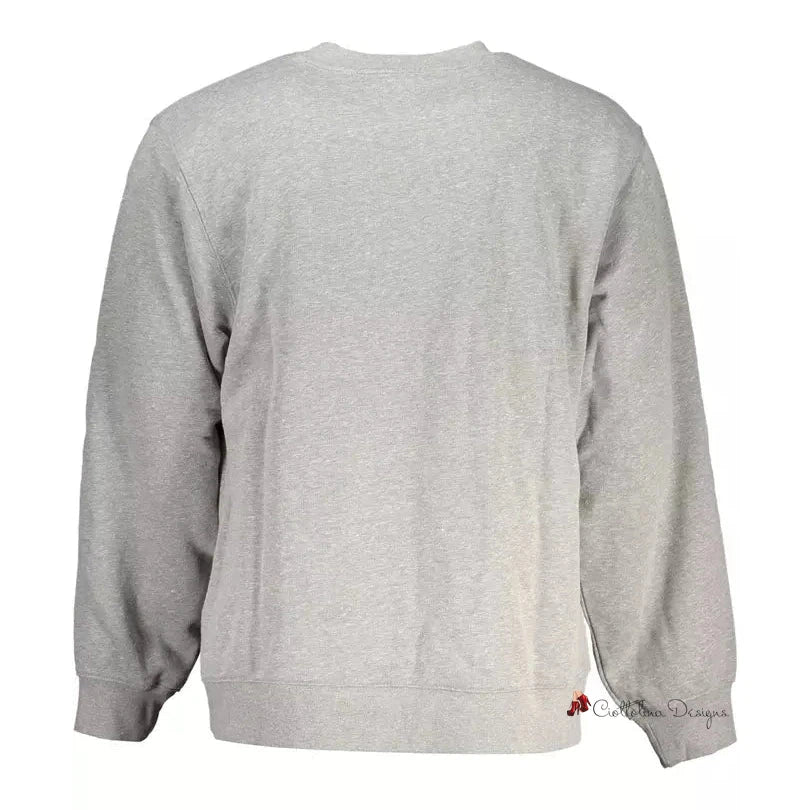 Cozy Heather Gray Embroidered Sweatshirt