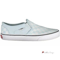 Chic Light Blue Sporty Sneakers with Logo Accent