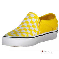 Vibrant Yellow Elastic Sports Sneakers