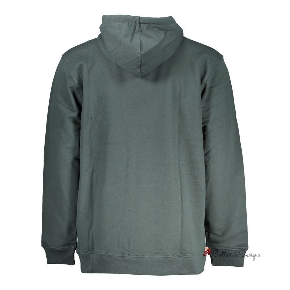 Cozy Green Hooded Fleece Sweatshirt