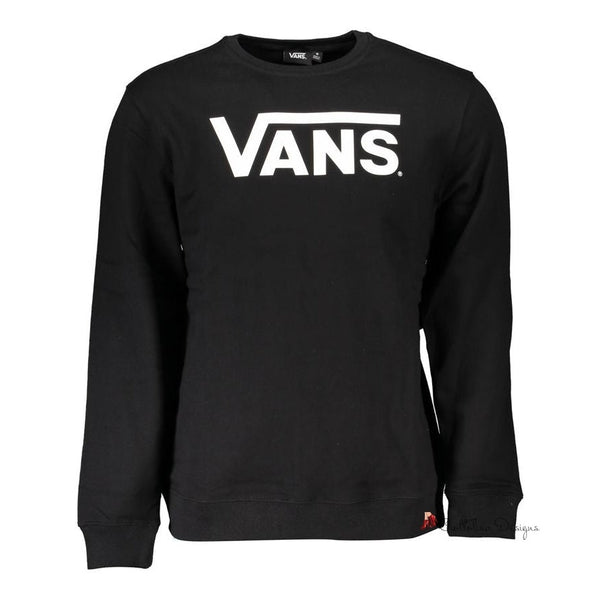 Sleek Fleece Crew Neck Black Sweatshirt