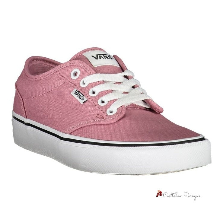 Chic Pink Sneakers with Contrast Laces