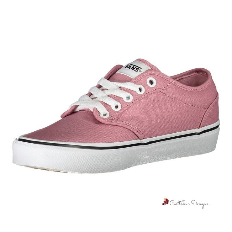 Chic Pink Sneakers with Contrast Laces