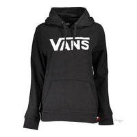 Sleek Black Hooded Fleece Sweatshirt with Logo