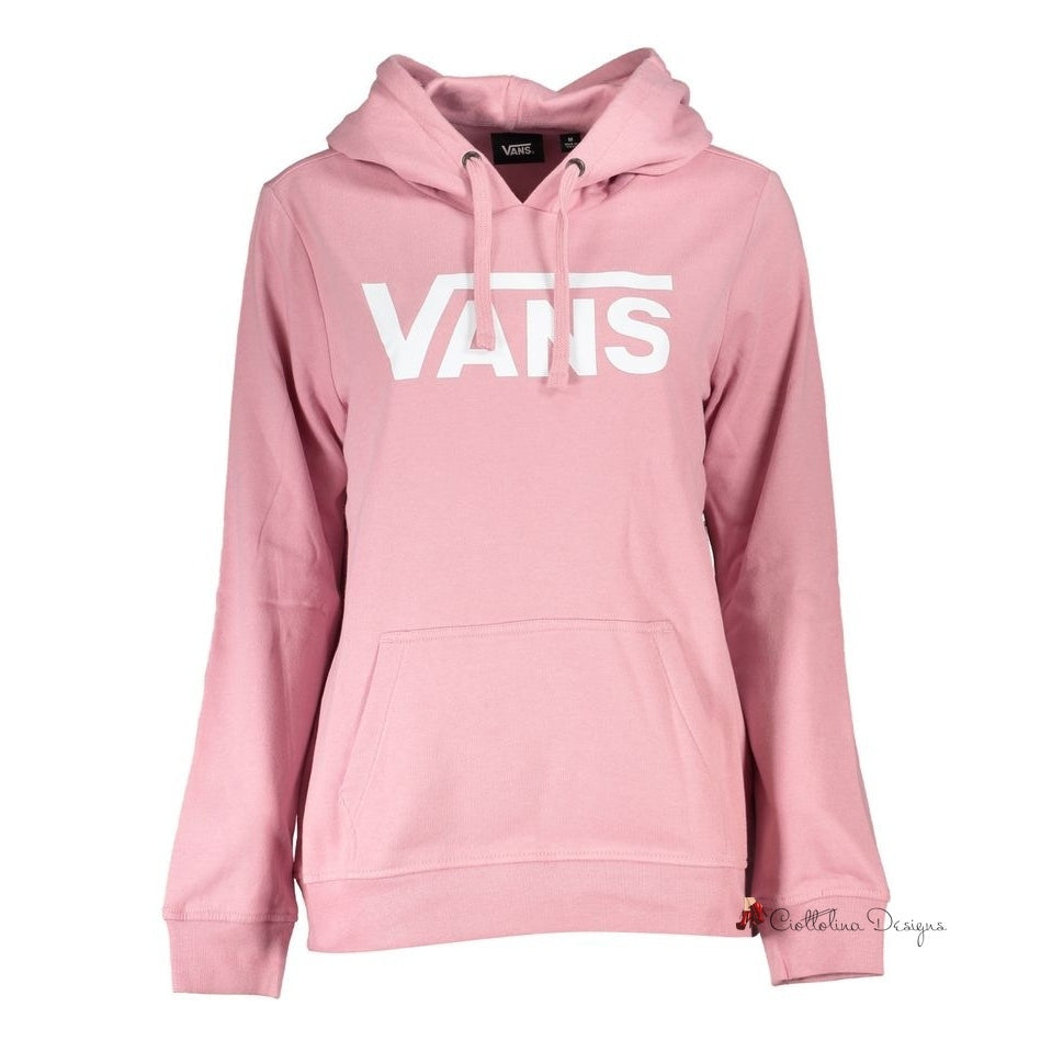 Chic Pink Hooded Fleece Sweatshirt