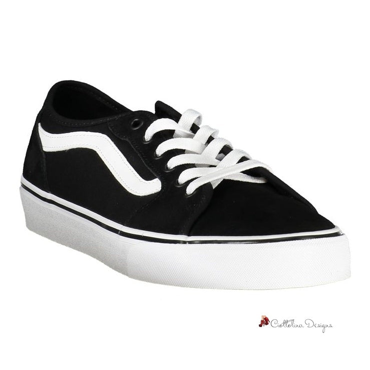 Black Polyester Sneaker