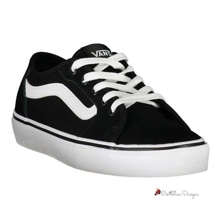 Black Polyester Sneaker