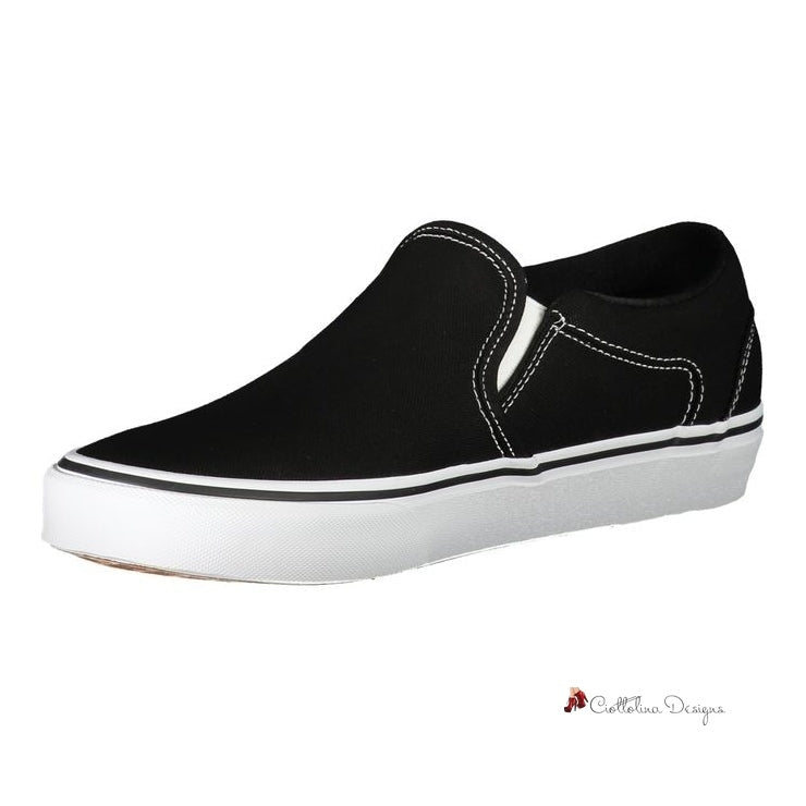 Black Polyester Sneaker