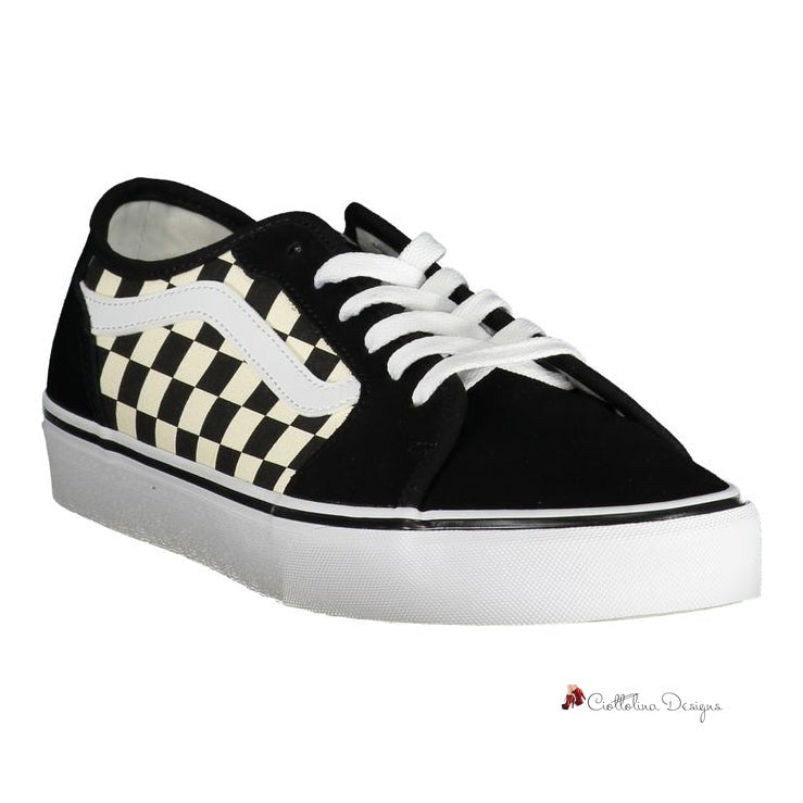 Black Polyester Sneaker