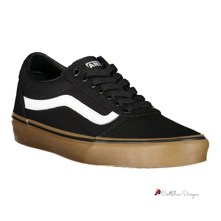 Black Polyester Sneaker