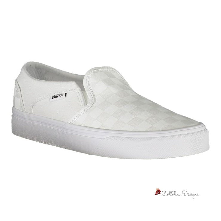 White Polyester Sneaker