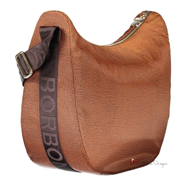 Brown Polyester Handbag