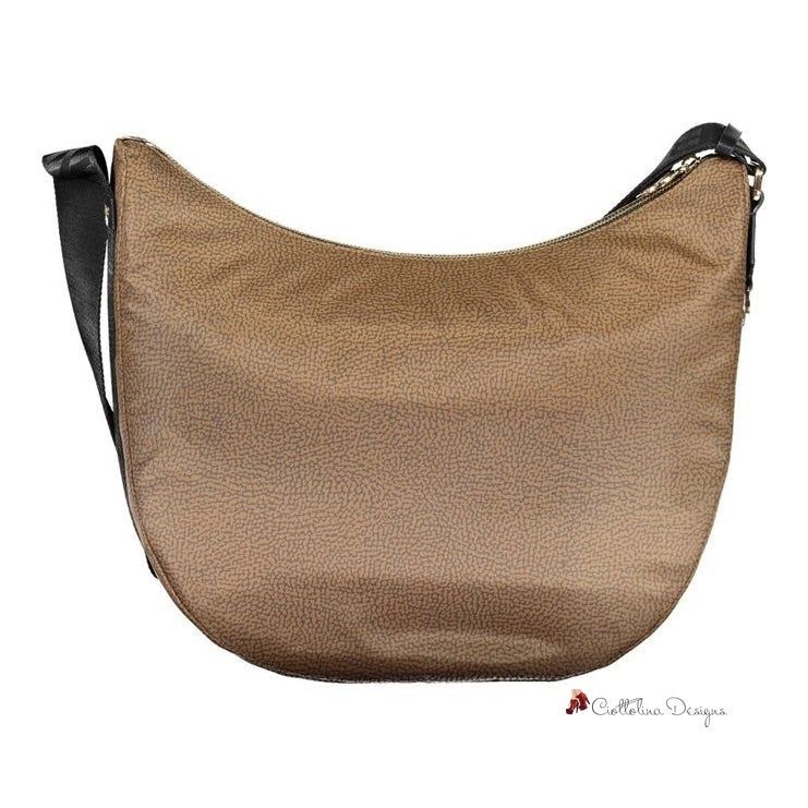 Brown Polyester Handbag