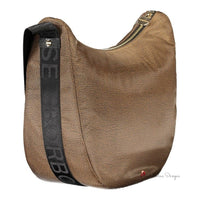 Brown Polyester Handbag