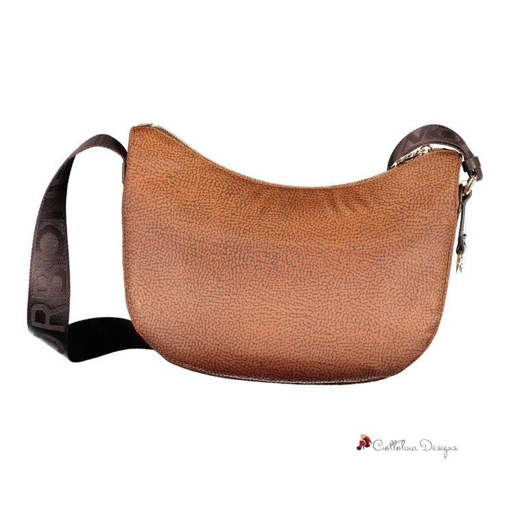 Brown Polyester Handbag