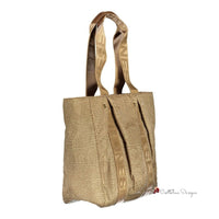 Beige Polyester Handbag