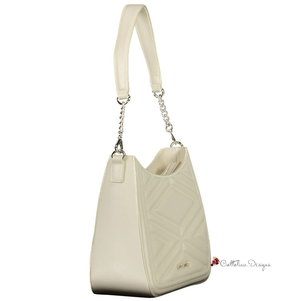 Beige Polyethylene Handbag