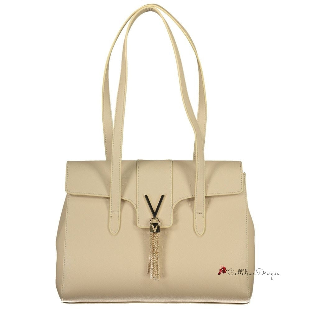 Beige Polyethylene Handbag