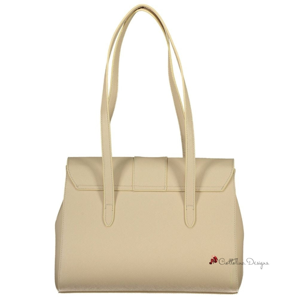 Beige Polyethylene Handbag