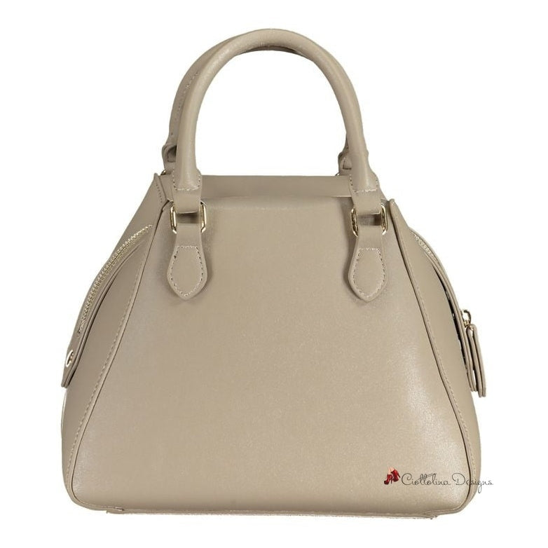 Beige Polyethylene Handbag