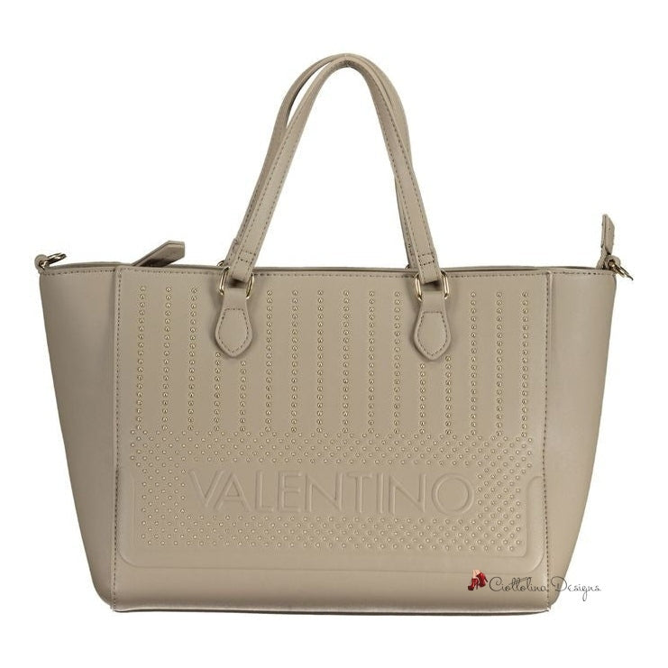 Beige Polyethylene Handbag