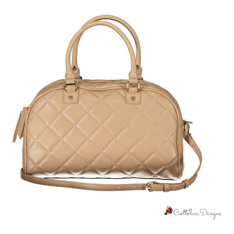 Beige Polyethylene Handbag