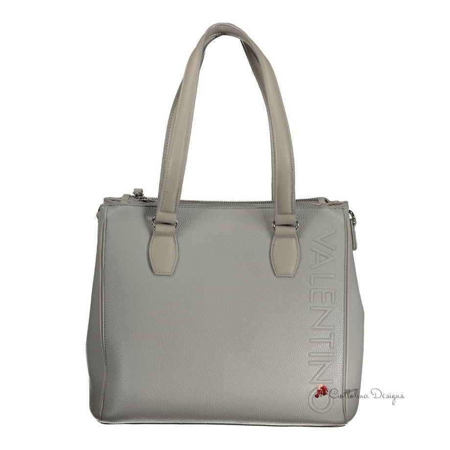 Gray Polyethylene Handbag