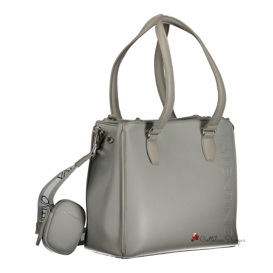 Gray Polyethylene Handbag