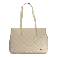 Beige Polyethylene Handbag