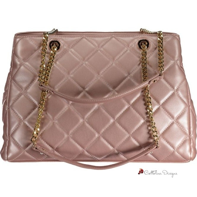 Pink Polyethylene Handbag