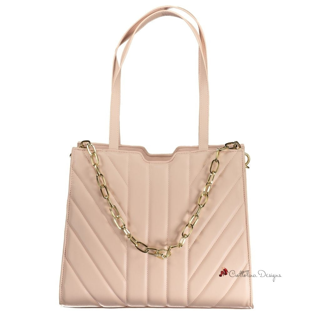 Pink Polyethylene Handbag