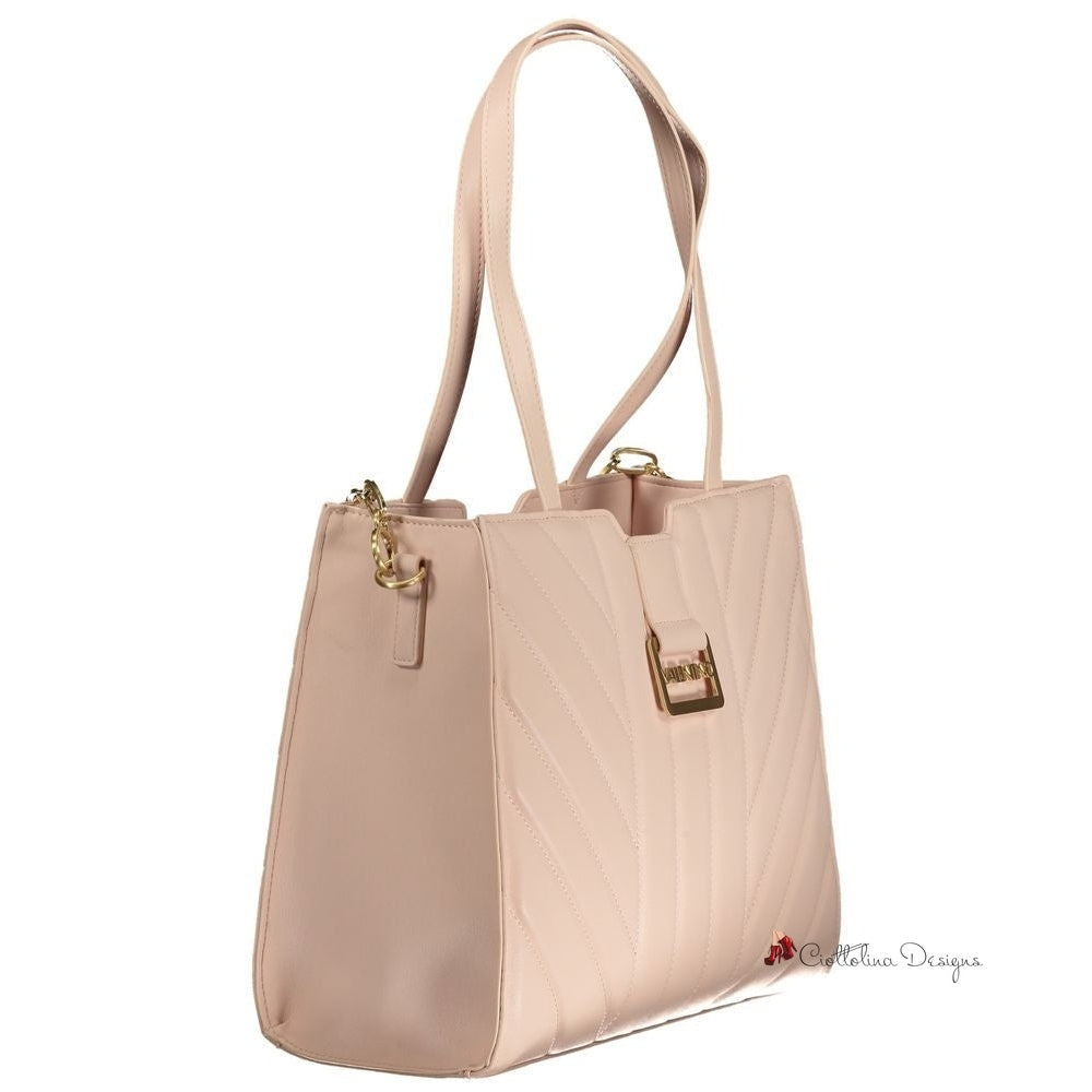 Pink Polyethylene Handbag