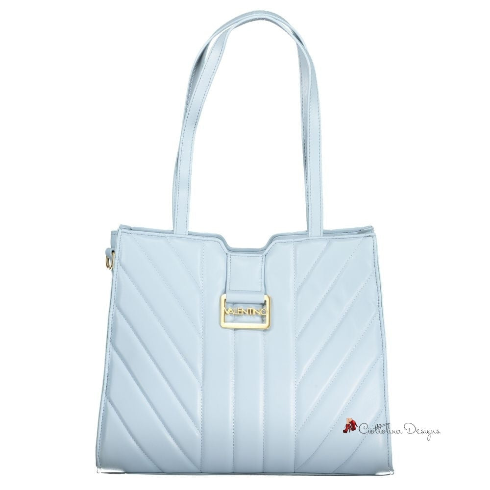 Light Blue Polyethylene Handbag