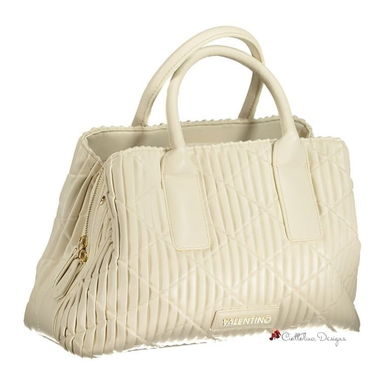 Beige Polyethylene Handbag