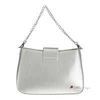 Silver Polyethylene Handbag