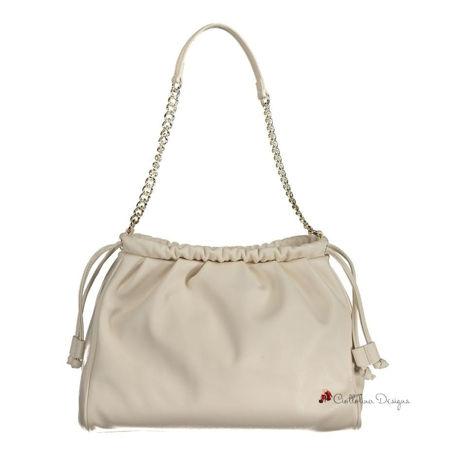 Beige Polyethylene Handbag