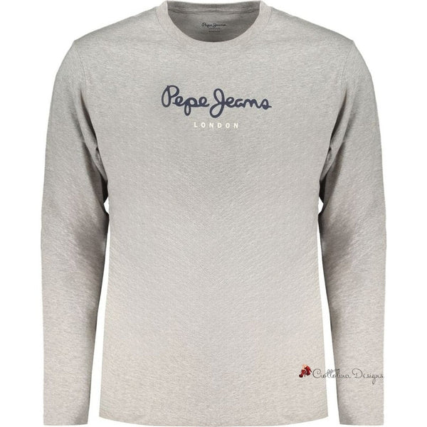 Gray Cotton Men T-Shirt