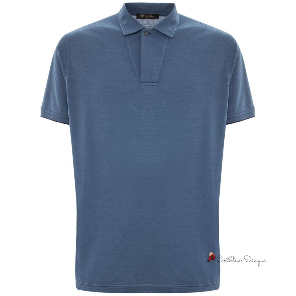 Light Blue Cotton Polo Shirt