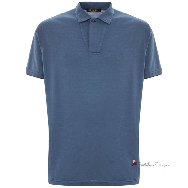 Light Blue Cotton Polo Shirt