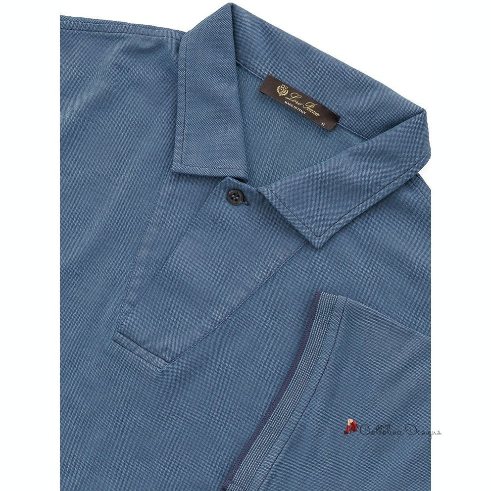 Light Blue Cotton Polo Shirt