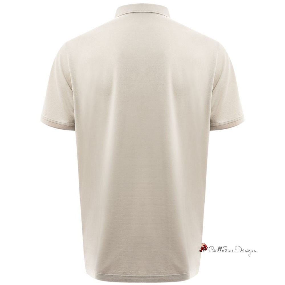 Gray Cotton Polo Shirt