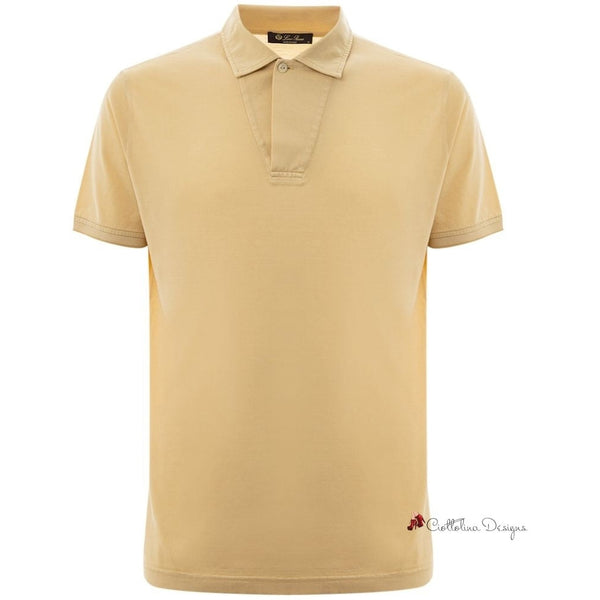 Yellow Silk Polo Shirt