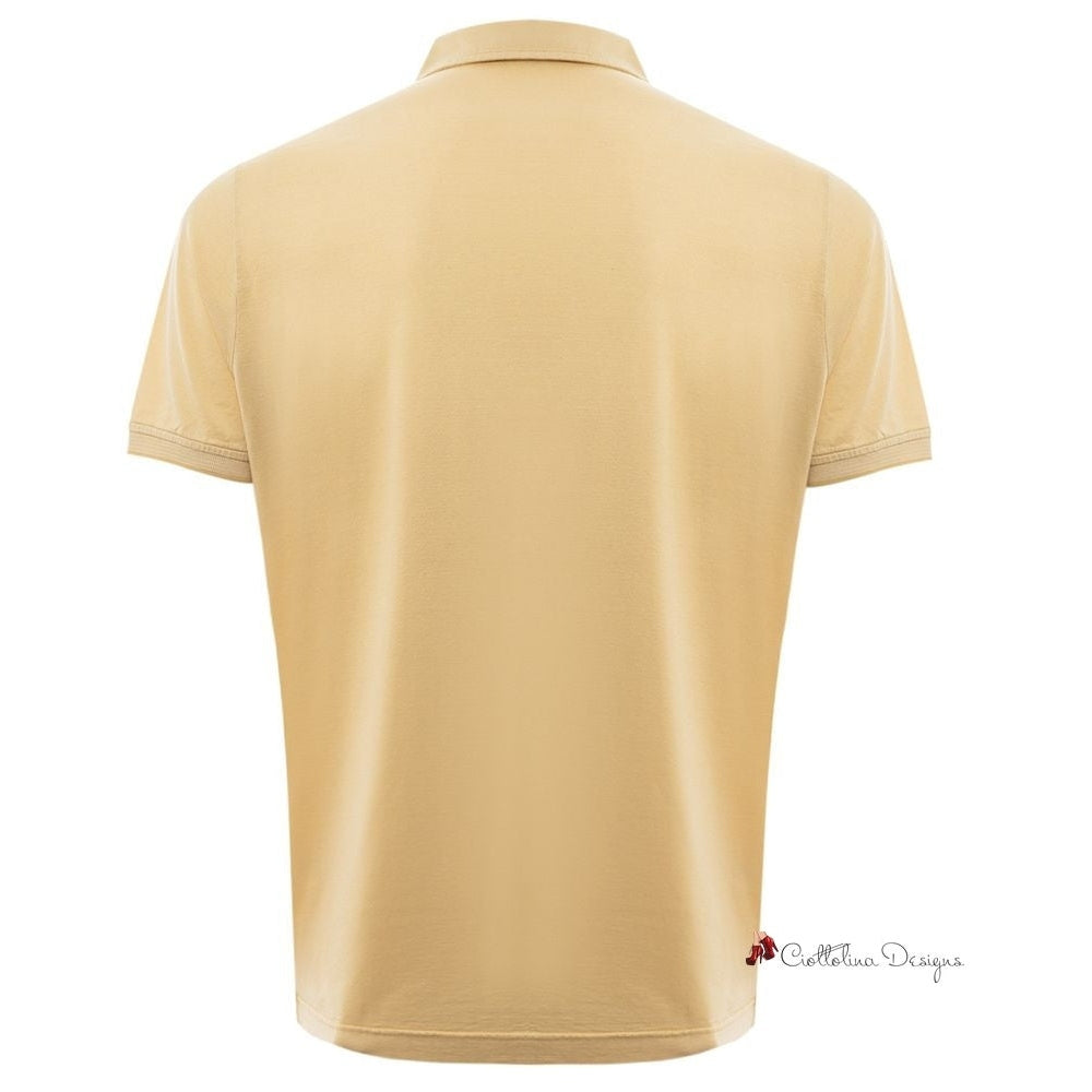 Yellow Silk Polo Shirt