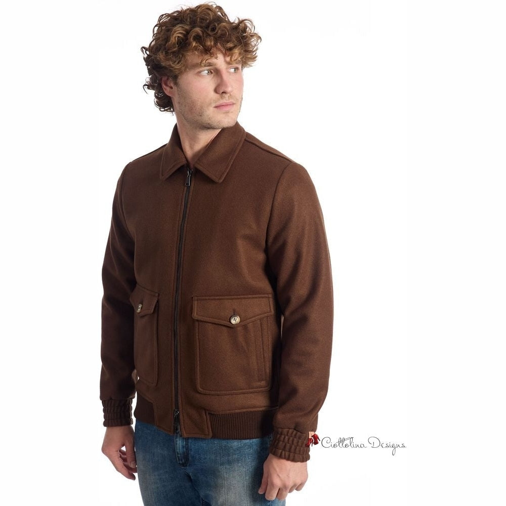 Brown Viscose Jacket