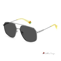 Gray Stainless Steel Sunglasses