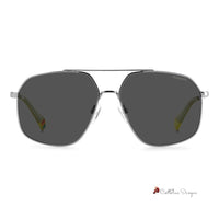 Gray Stainless Steel Sunglasses