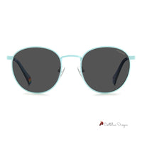 Blue Stainless Steel Sunglasses