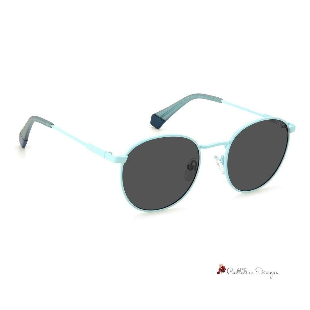 Blue Stainless Steel Sunglasses