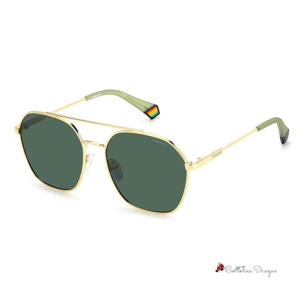 Gold Stainless Steel Sunglasses